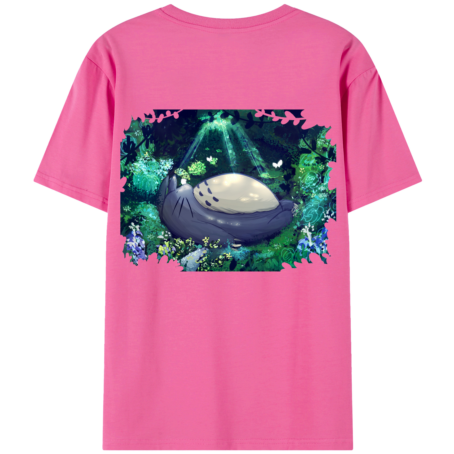 （画像用） となりのトトロ 草壁メイ 草壁サツキ My Neighbor Totoro Satsuki Kusakabe Mei Kusakabe レディース半袖Tシャツ(バックプリント)